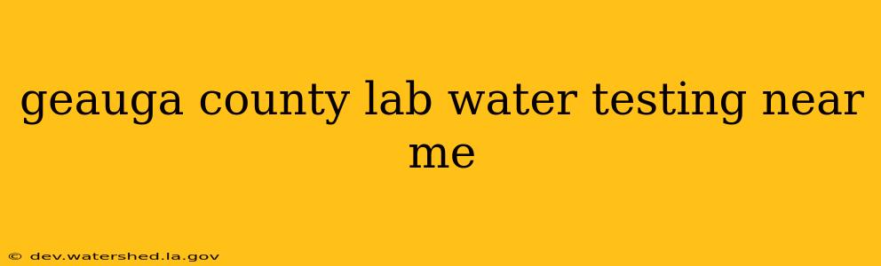 geauga county lab water testing near me