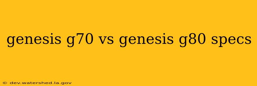 genesis g70 vs genesis g80 specs
