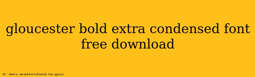 gloucester bold extra condensed font free download