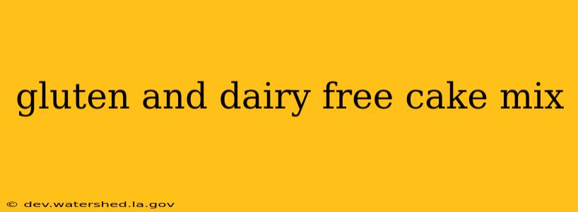 gluten and dairy free cake mix