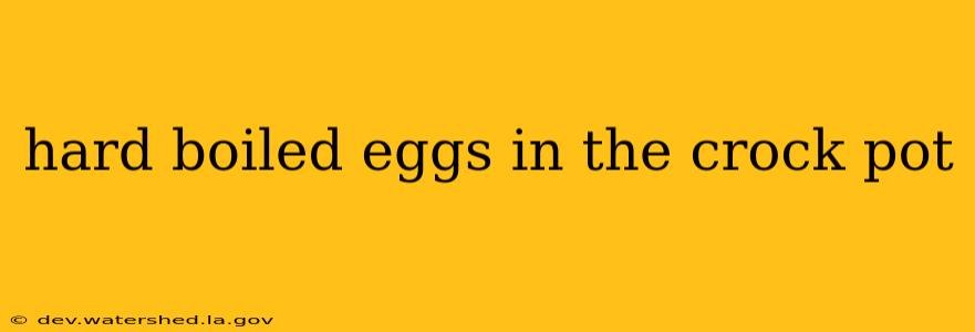 hard boiled eggs in the crock pot