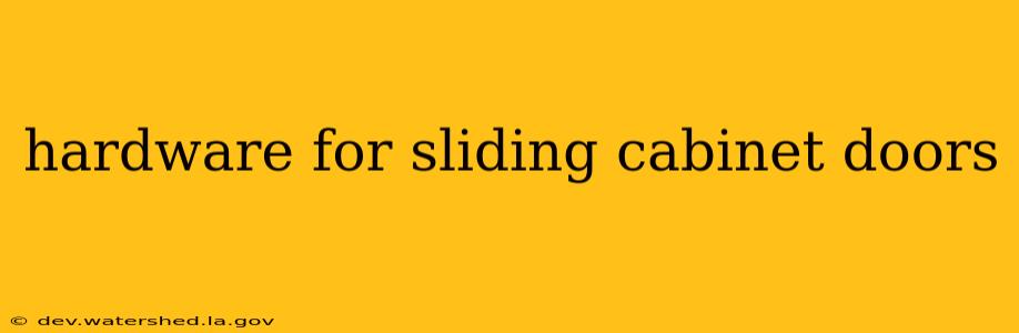 hardware for sliding cabinet doors