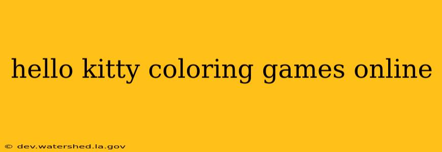 hello kitty coloring games online
