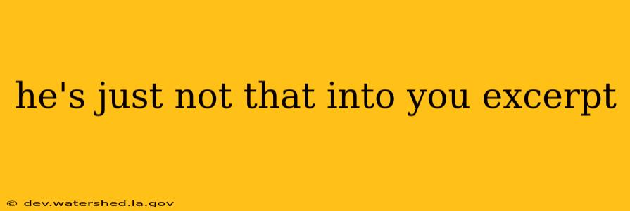 he's just not that into you excerpt