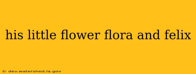 his little flower flora and felix his little flower flora and felix