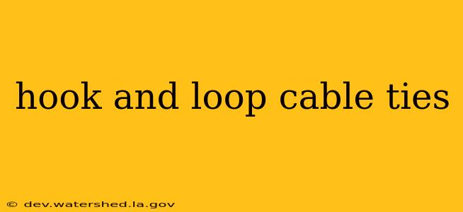 hook and loop cable ties