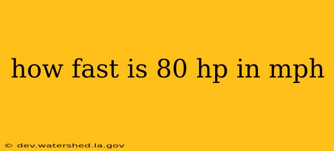 how fast is 80 hp in mph
