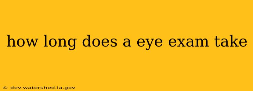 how long does a eye exam take