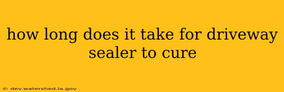 how long does it take for driveway sealer to cure