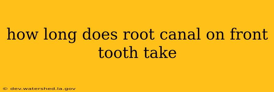 how long does root canal on front tooth take