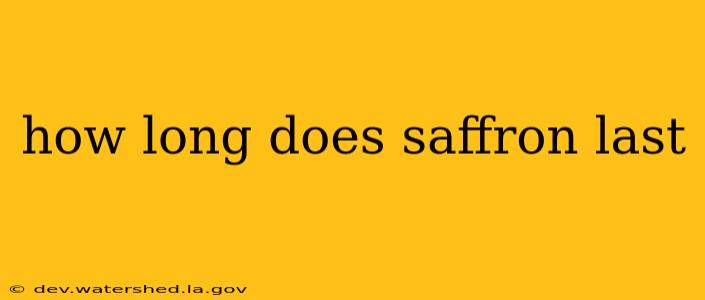 how long does saffron last