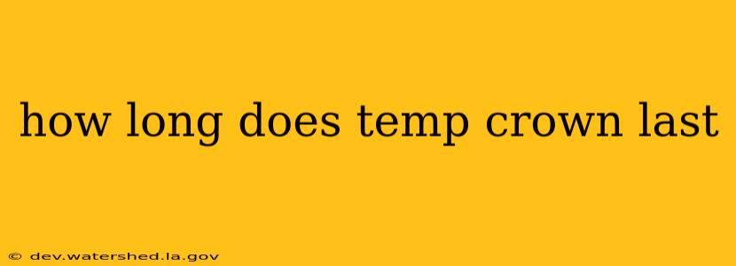 how long does temp crown last