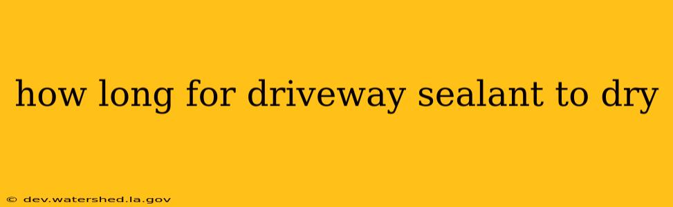 how long for driveway sealant to dry