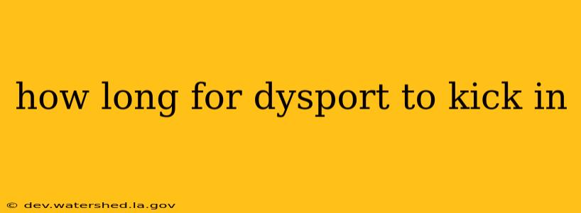 how long for dysport to kick in
