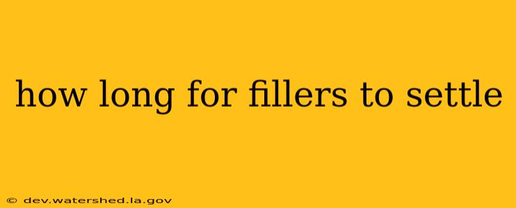 how long for fillers to settle