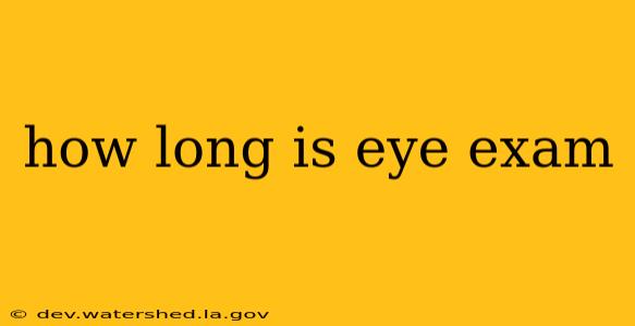 how long is eye exam