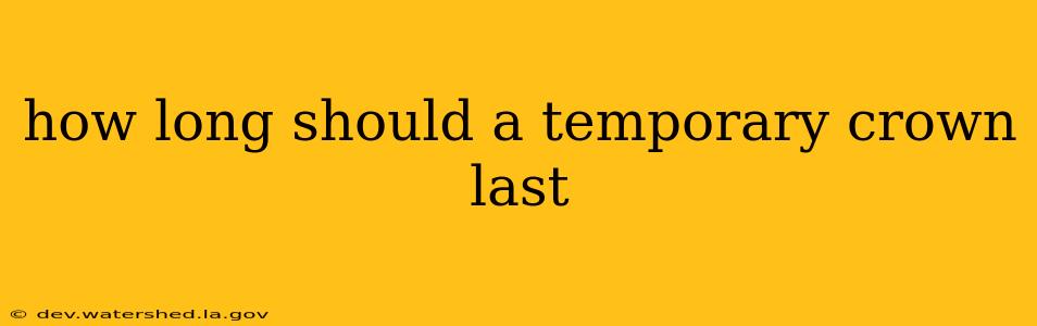 how long should a temporary crown last