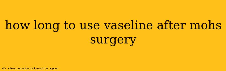 how long to use vaseline after mohs surgery