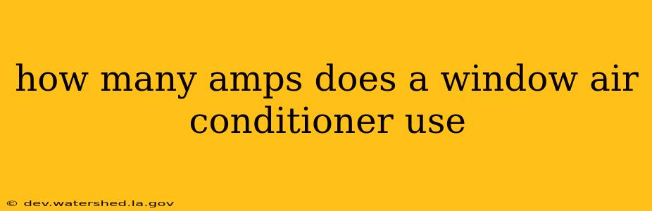 how many amps does a window air conditioner use