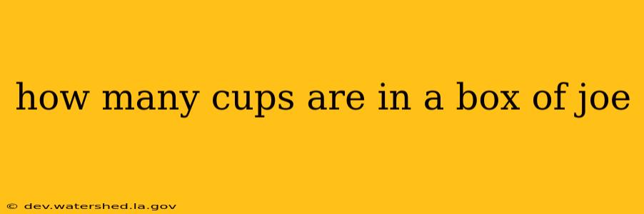 how many cups are in a box of joe