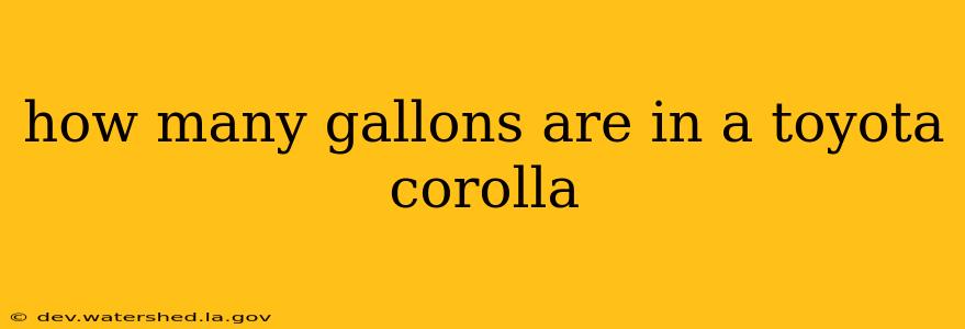 how many gallons are in a toyota corolla