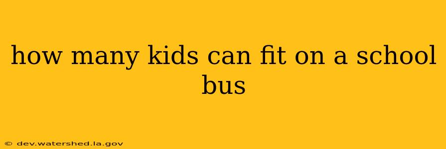 how many kids can fit on a school bus