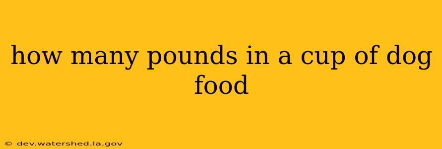 how many pounds in a cup of dog food