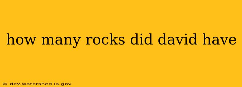 how many rocks did david have