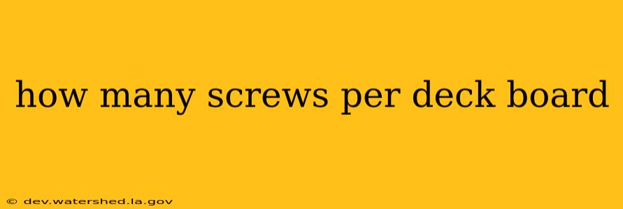 how many screws per deck board