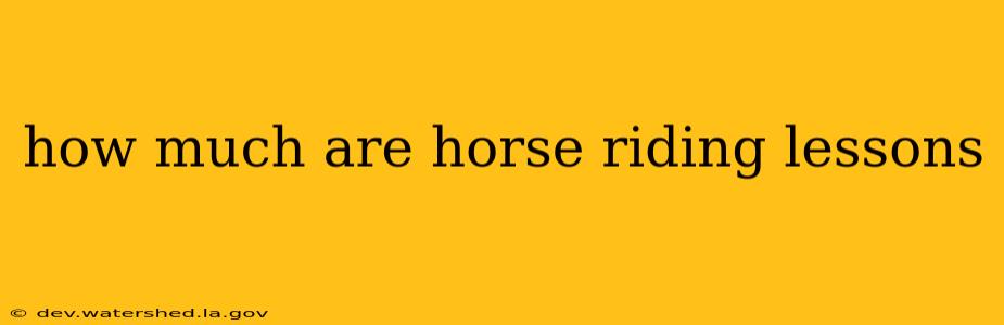 how much are horse riding lessons