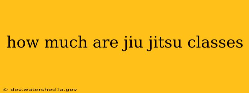 how much are jiu jitsu classes