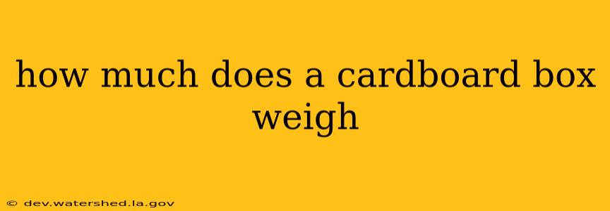 how much does a cardboard box weigh