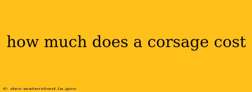how much does a corsage cost