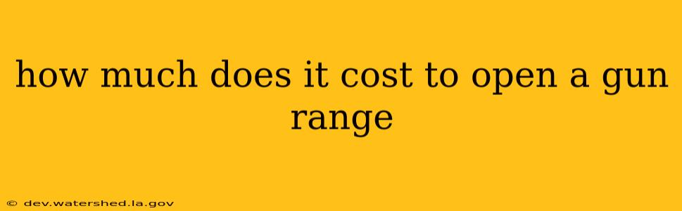 how much does it cost to open a gun range