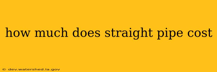 how much does straight pipe cost