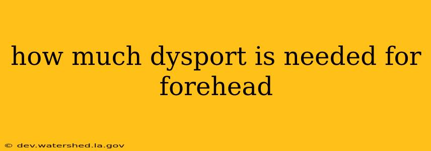 how much dysport is needed for forehead