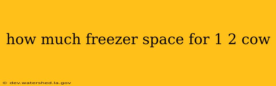 how much freezer space for 1 2 cow