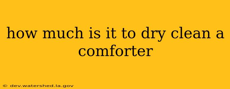 how much is it to dry clean a comforter