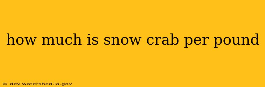 how much is snow crab per pound