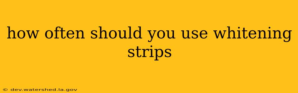 how often should you use whitening strips