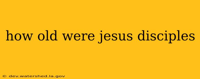 how old were jesus disciples