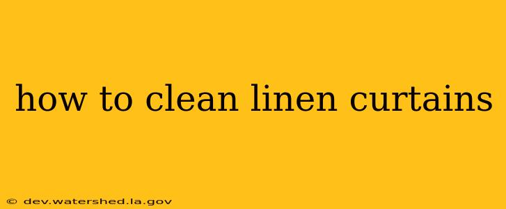 how to clean linen curtains