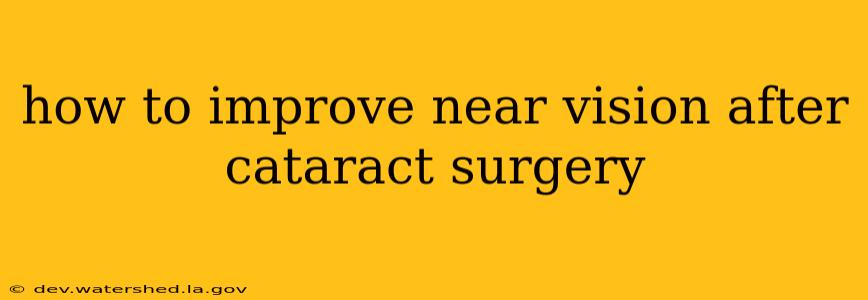 how to improve near vision after cataract surgery