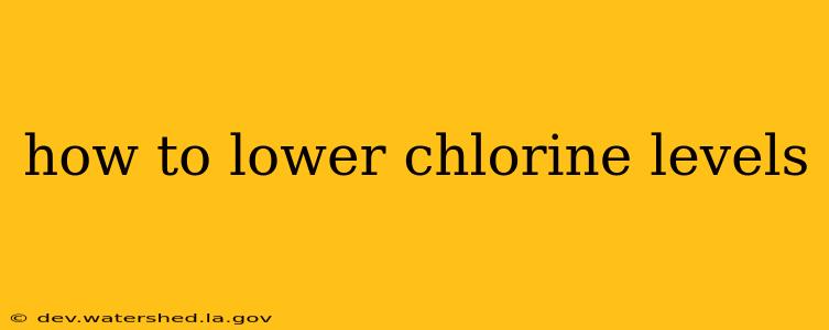 how to lower chlorine levels