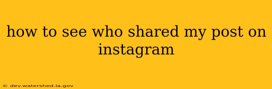 how to see who shared my post on instagram