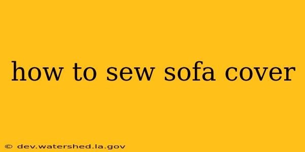 how to sew sofa cover