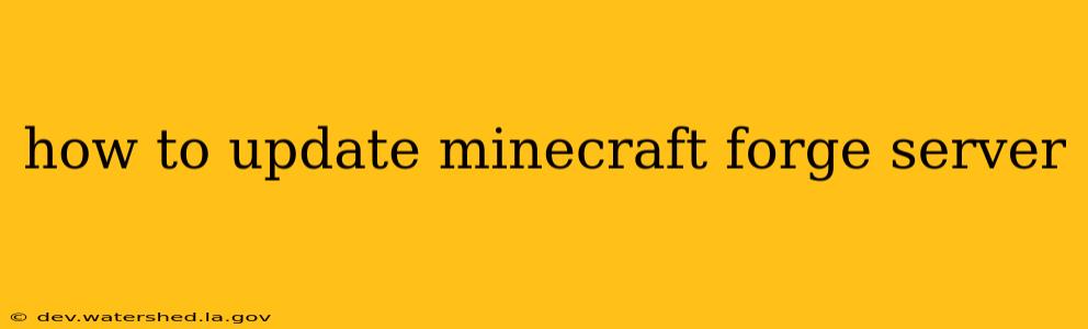 how to update minecraft forge server