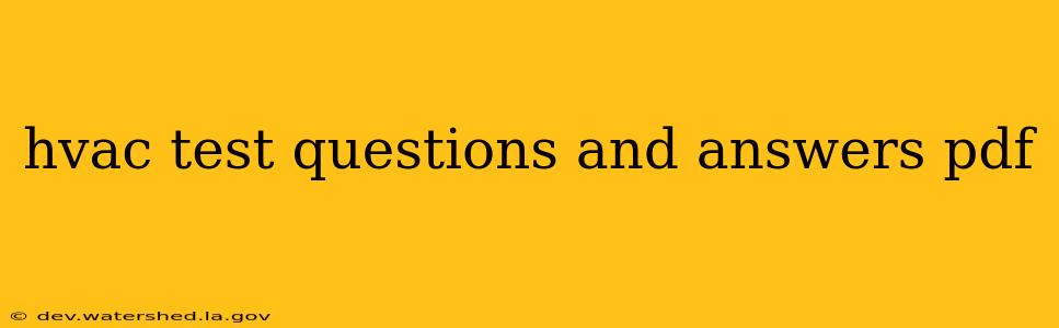hvac test questions and answers pdf