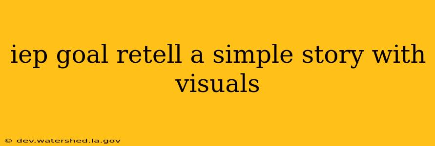 iep goal retell a simple story with visuals