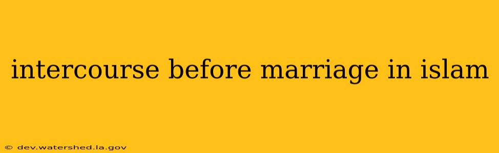 intercourse before marriage in islam